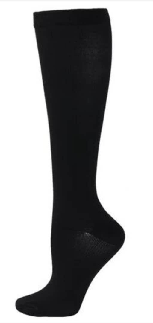 3 In 1Black Knee High School Socks. Good For Children And Cotton Material.