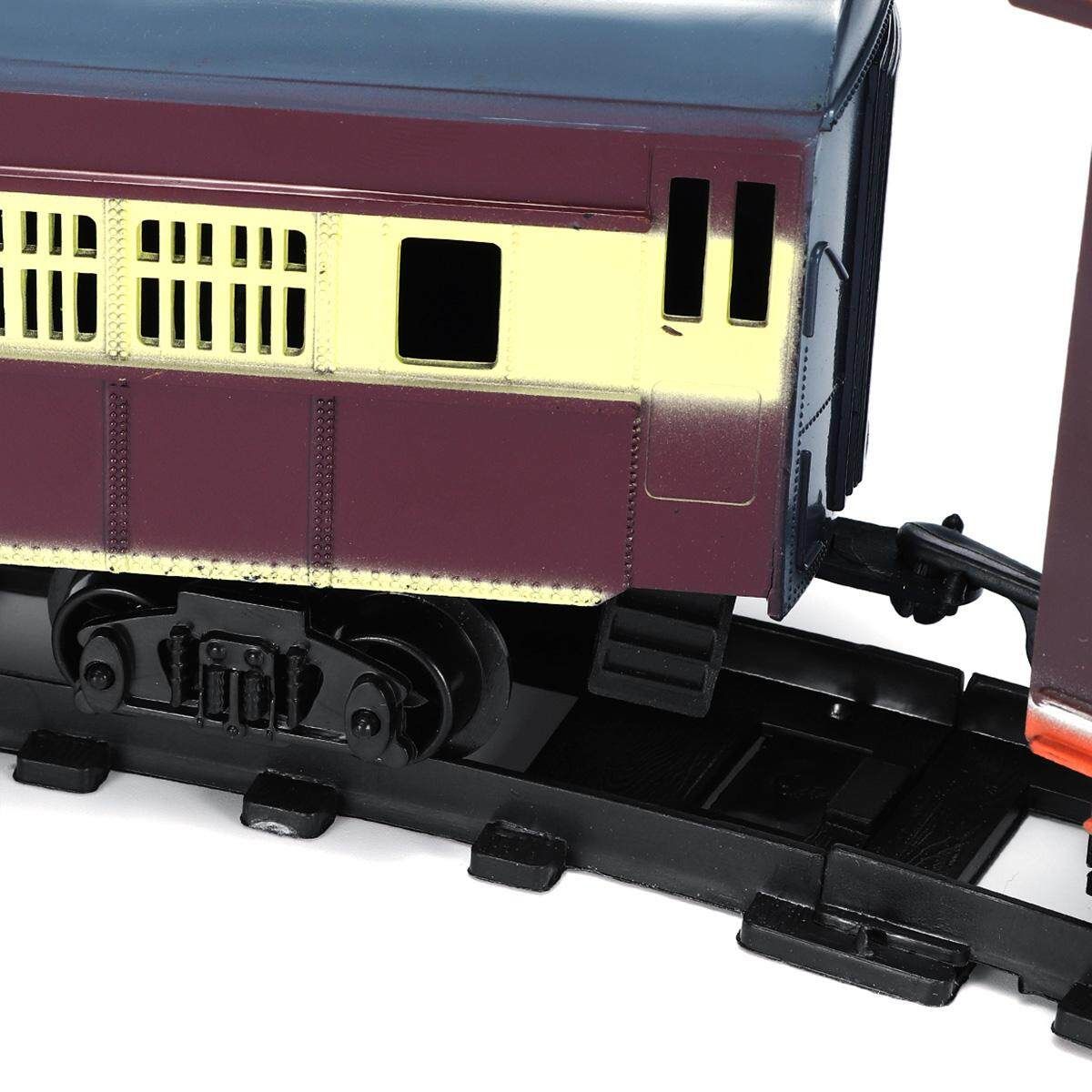 Classic Electric Train Passenger Carriage Kids Railway Track Toy Christmas Gift
