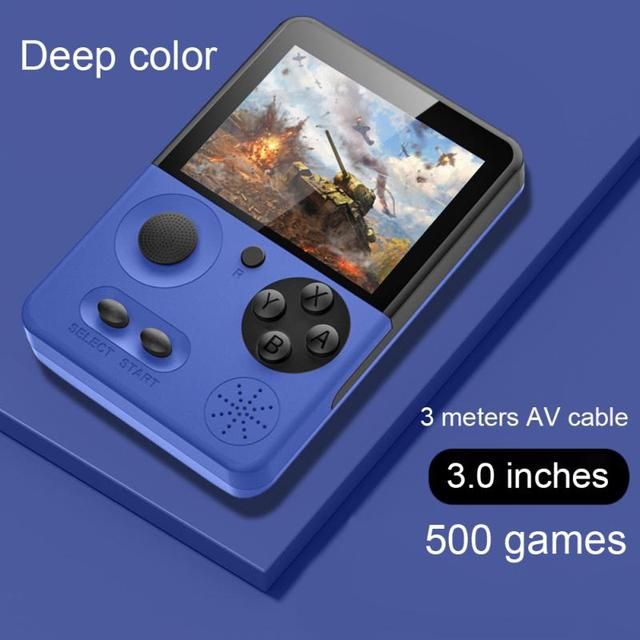 500 In 1 Retro Portable Mini Handheld Video Game Console 8_Bit 3.0 Inch Color LCD Kids Color Game P