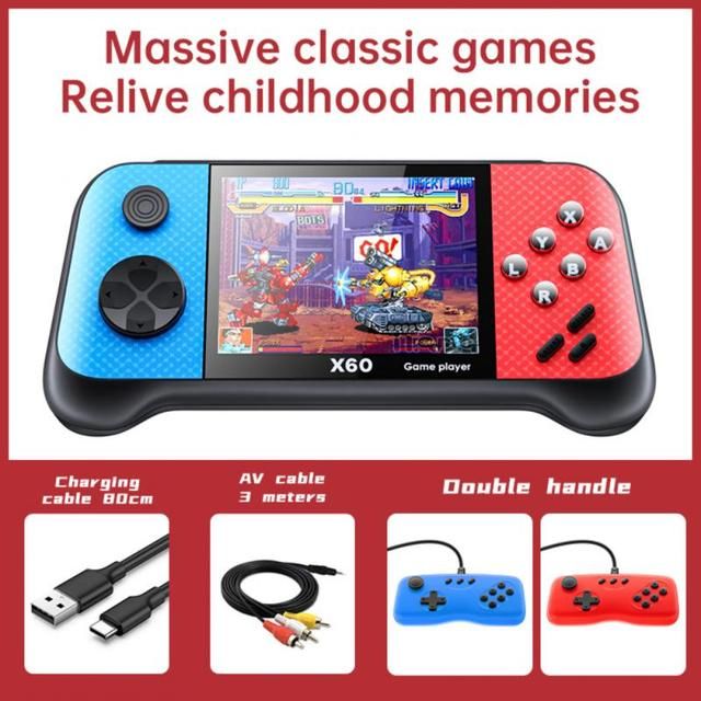 3.5Inch Retro Portable Mini Handheld Video Game Console Game Player AV/MP4 Out Built_in 6800 Games