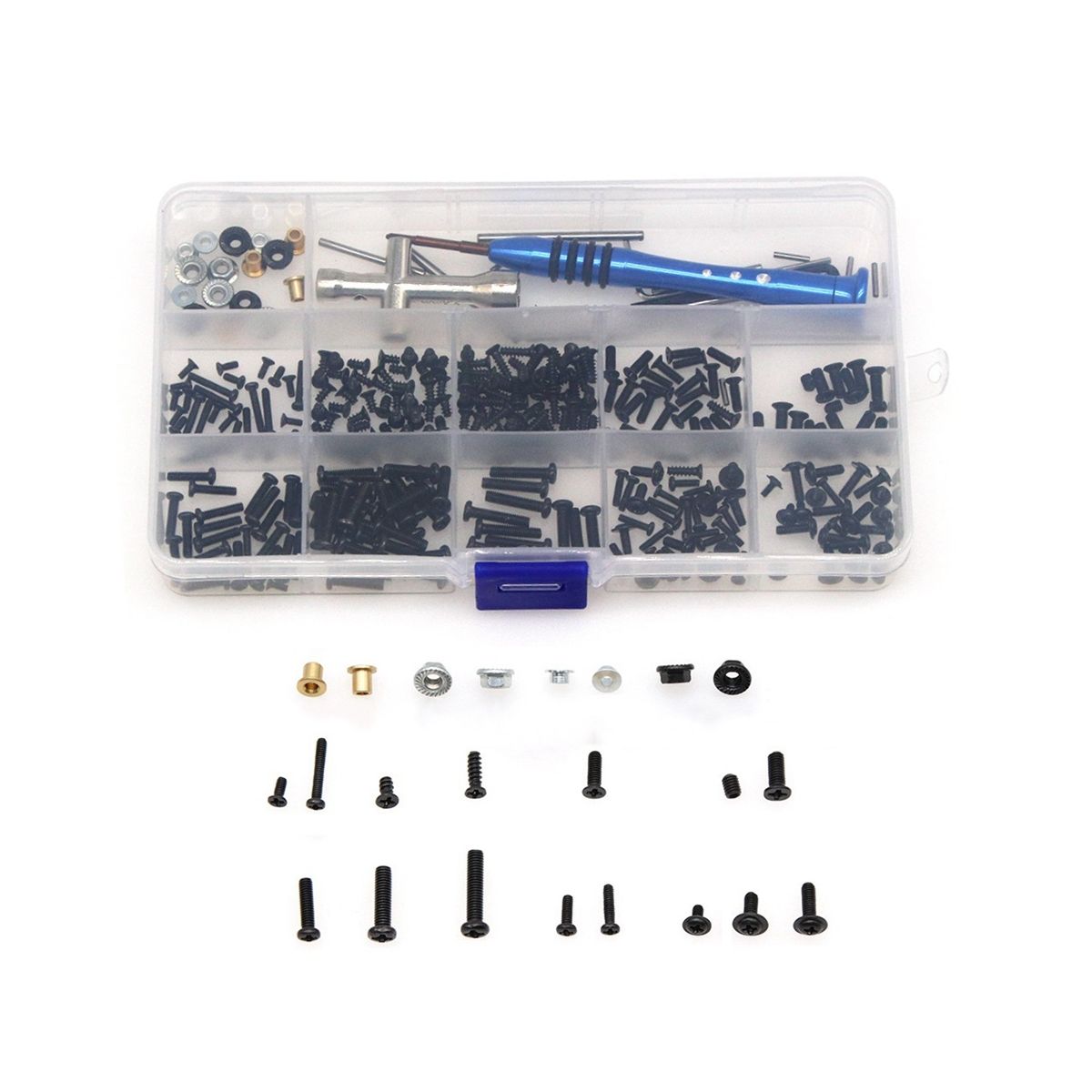 M2 M25 M3 Screw Fastener Kit Tool Box for WLtoys 144001 144010 124007 124016 124017 124018 124019 RC Car Spare Parts