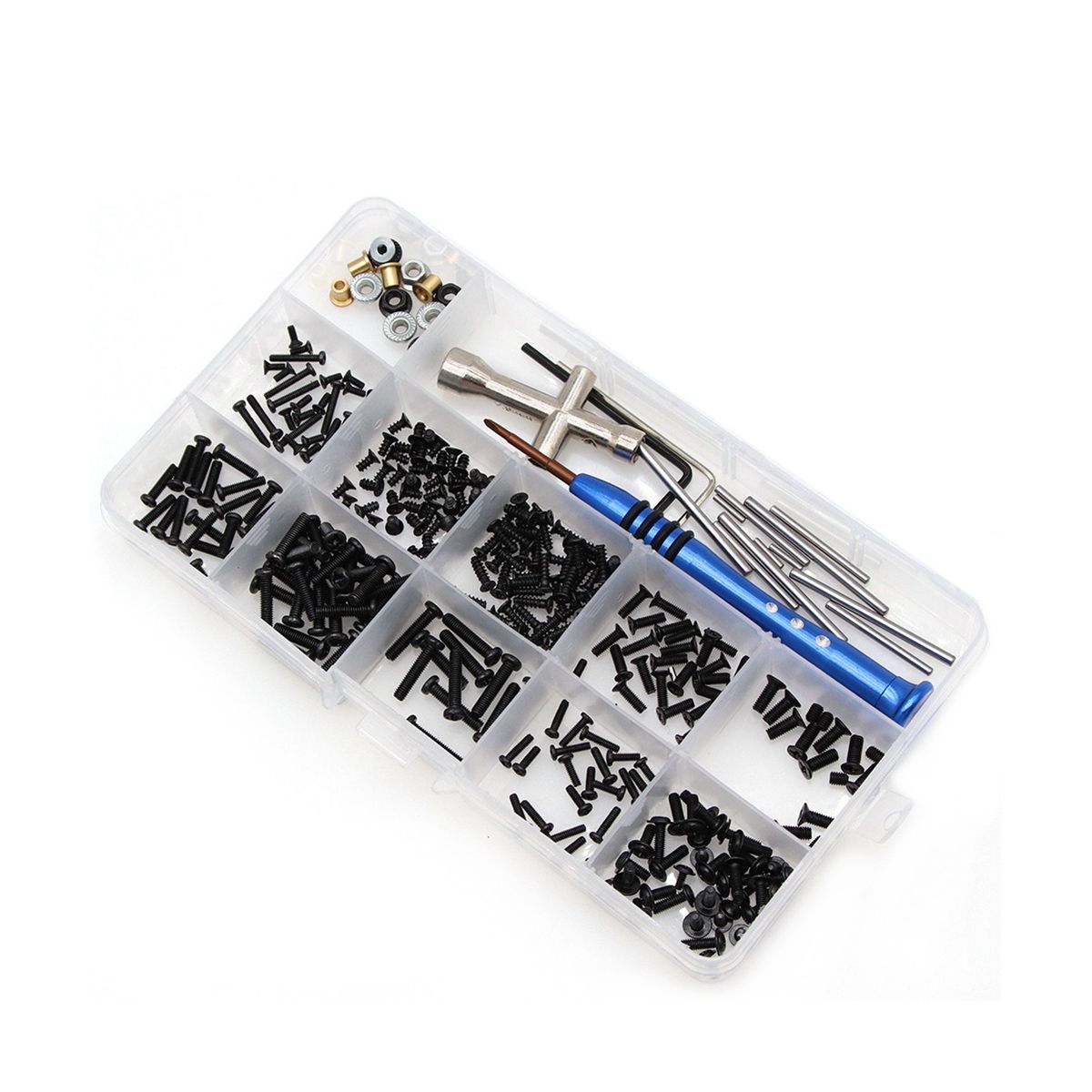 M2 M25 M3 Screw Fastener Kit Tool Box for WLtoys 144001 144010 124007 124016 124017 124018 124019 RC Car Spare Parts