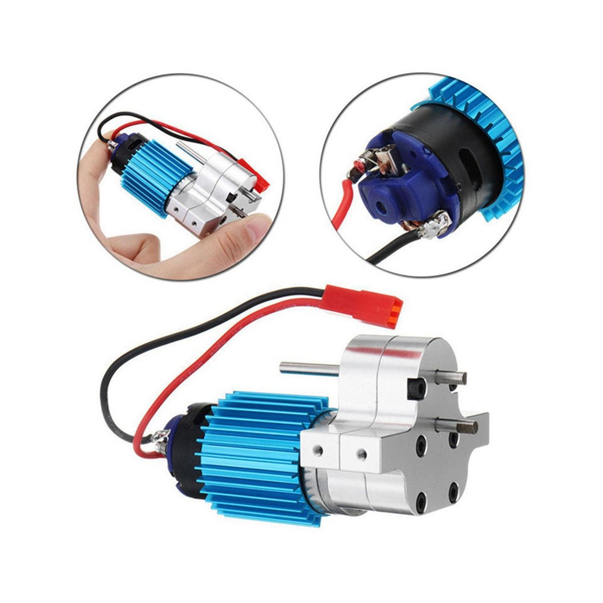 For MN All-Metal Wave Box with Metal Teeth 370 Deceleration Motor Card Half Kapika Black