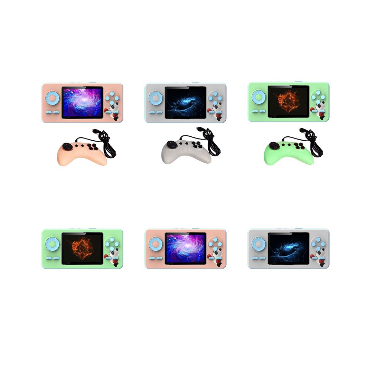 520 Games Console Retro Game Controller 24-Inch Screen Handheld Game Player Two-Person Mode C