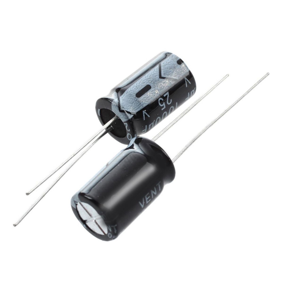 20 Pcs 1000uF 25V 105C Electrolytic Capacitors Black 10x17mm