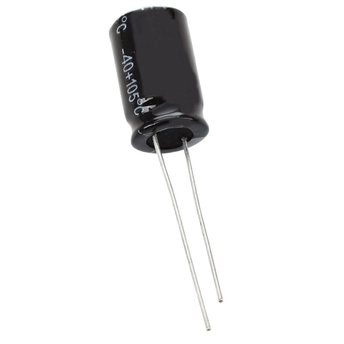 20 Pcs 1000uF 25V 105C Electrolytic Capacitors Black 10x17mm