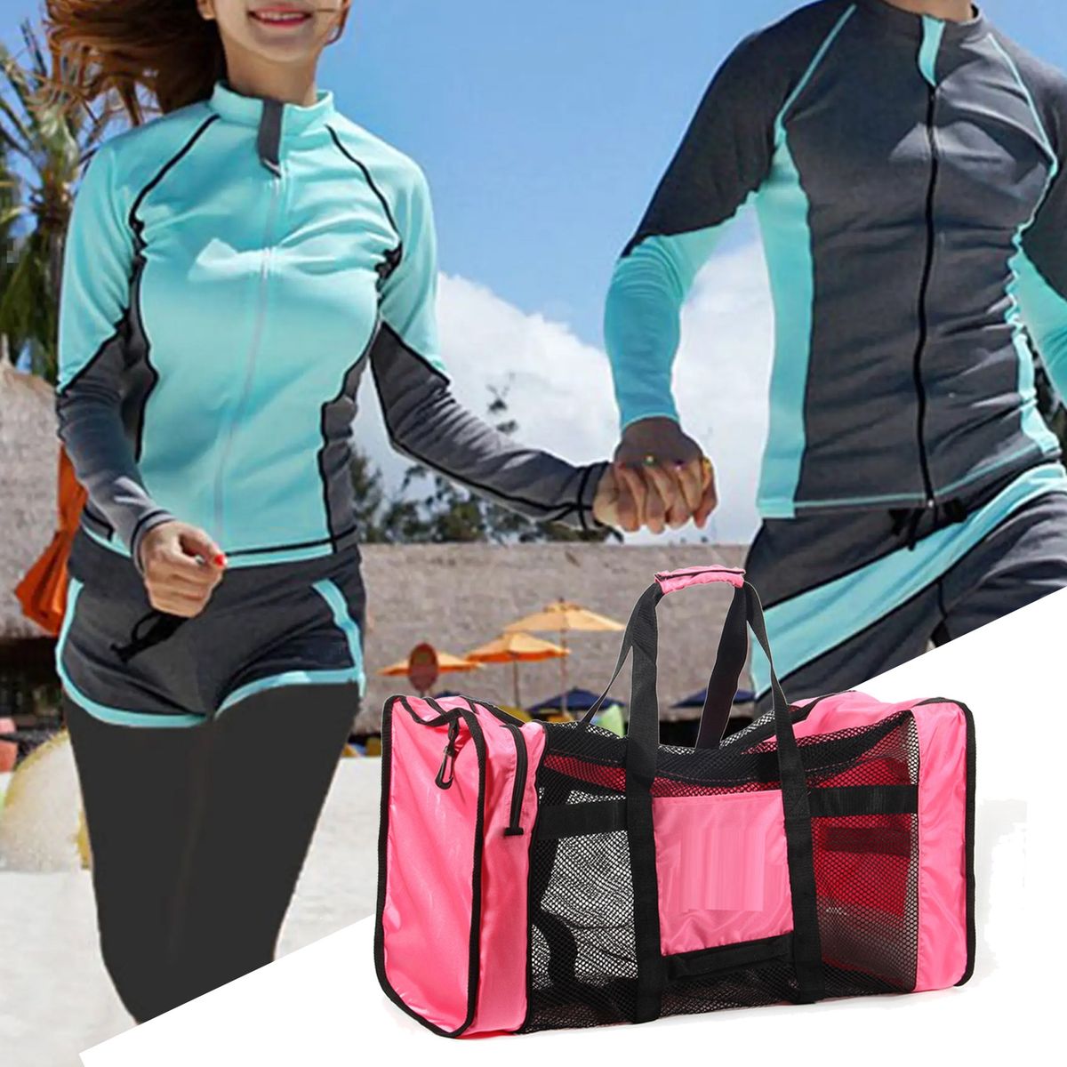 Duffle Gear Bag Large Mesh Duffle Gear Bag Pink