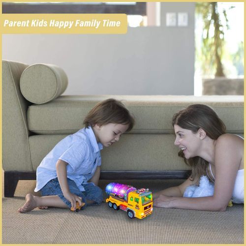 Tanker Toy Truck For Kids With Flashing Lights With Free Battery