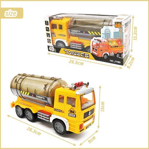 Tanker Toy Truck For Kids With Flashing Lights With Free Battery