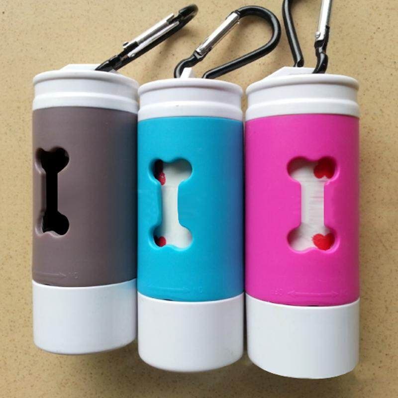 Plastic Flash Light Dispenser For Pet Dog Cat Poop Scoop Litter Bags Roll Refill