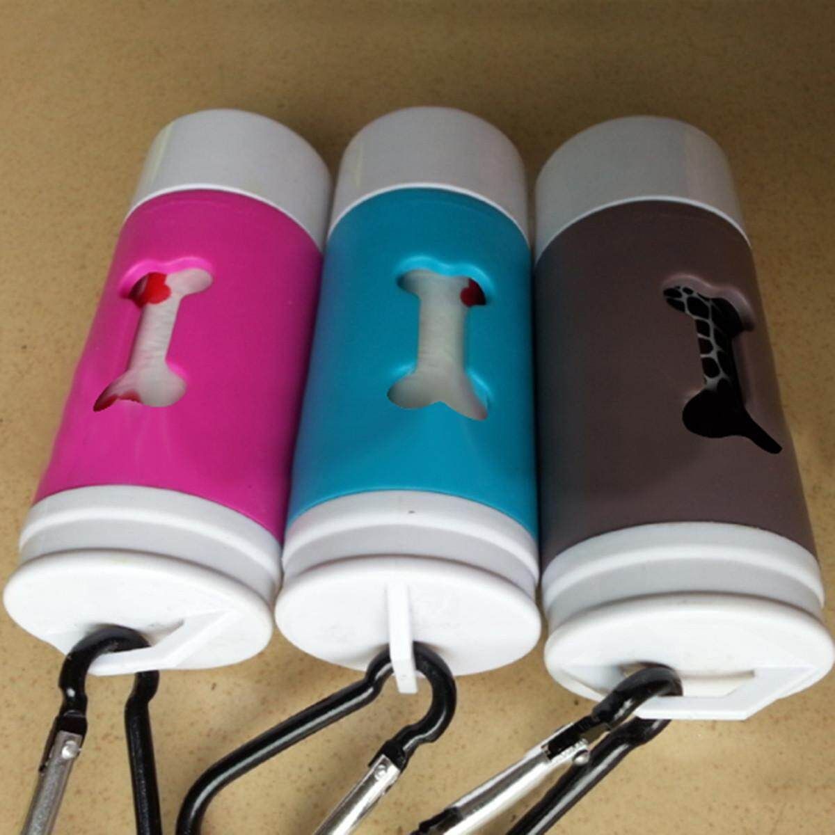 Plastic Flash Light Dispenser For Pet Dog Cat Poop Scoop Litter Bags Roll Refill