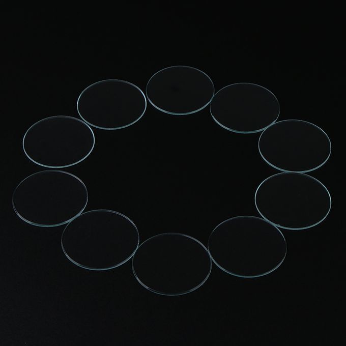 10 Pieces 1mm Thick Flat Mineral Glass Watch Replace Parts 43mm