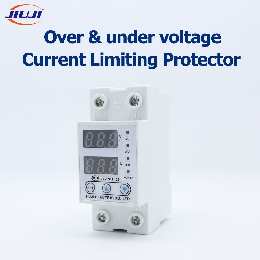 JJVPD1-63A 220VDinRail Adjustable Over And Under Voltage