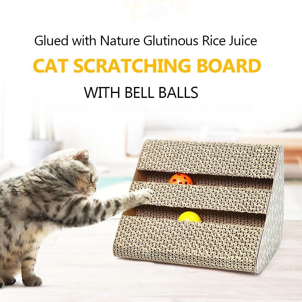 Cat Scratcher Pad Scratching Ramp Board Corrugated Cardboard