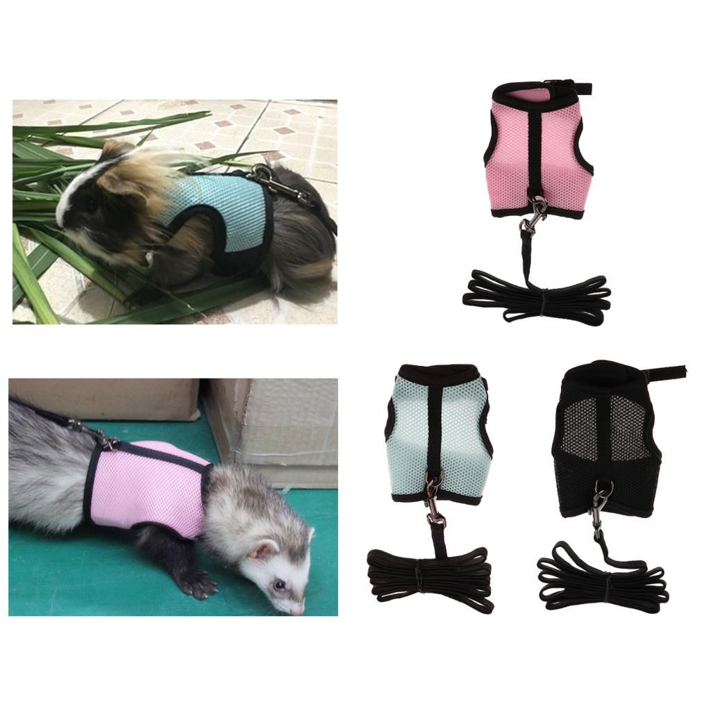 3x Hamster Rabbit Guinea Pig Rat Ferret  Harness Leash