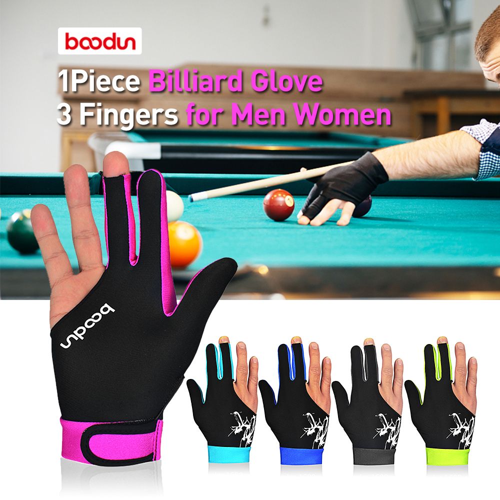 1Piece Billiard Glove 3 Fingers Cue Sports Glove Men