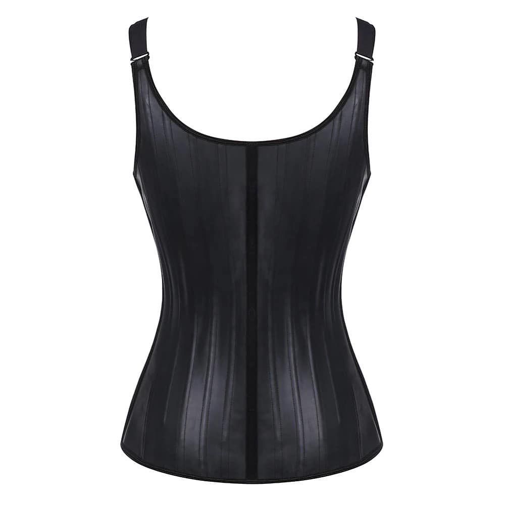 LATEX 25 STEEL BONES VEST WAIST TRAINER ( Black Color)