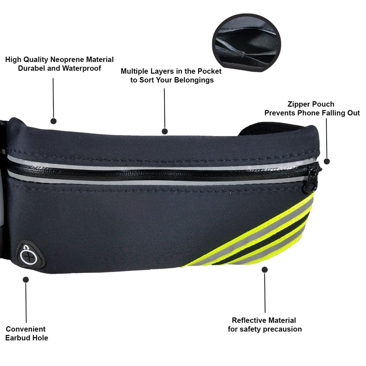 EsoGoal Convenient Sports Waterproof Waist Pack Running Belt
