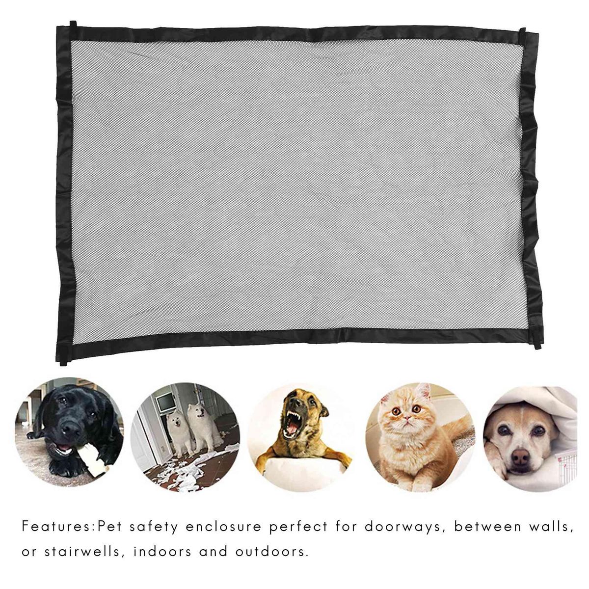 2Pcs Dog Pet Fences Portable Folding Safe Guard Indoor and