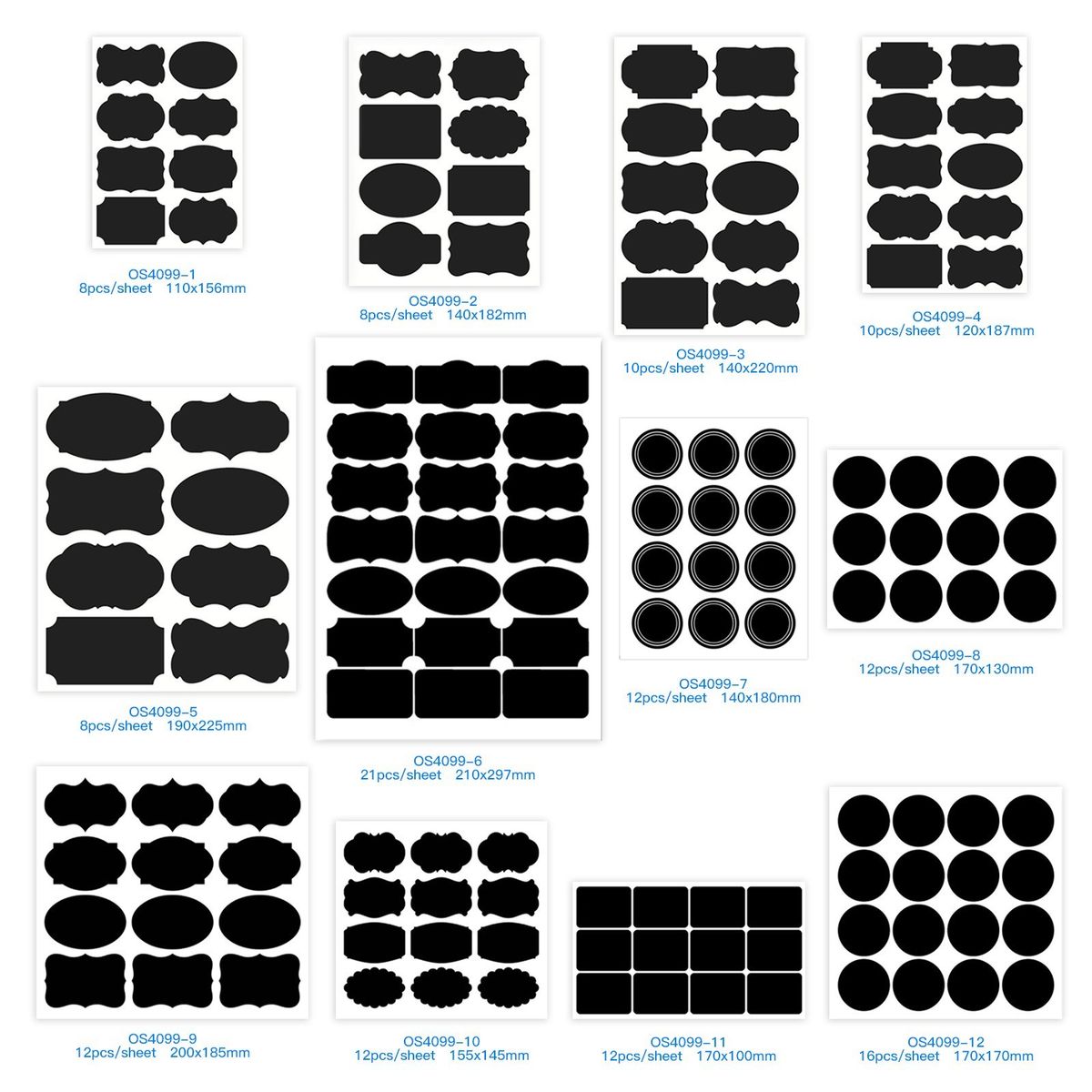 Chalkboard Label Waterproof Reusable Sticker Blackboard