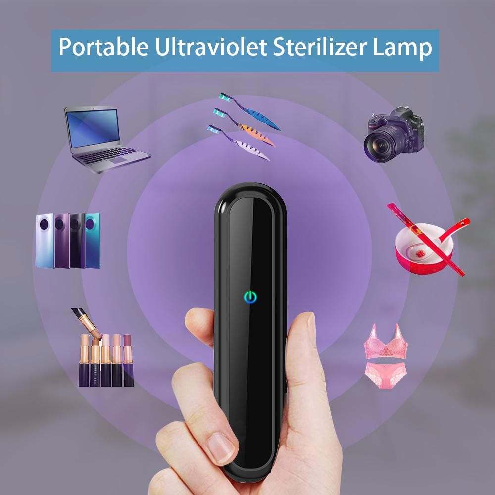 USB Portable UVC Ultraviolet Cleaning Lamp Handheld Mini Cleaner Light for Bedroom Bathroom Kitchen Pet