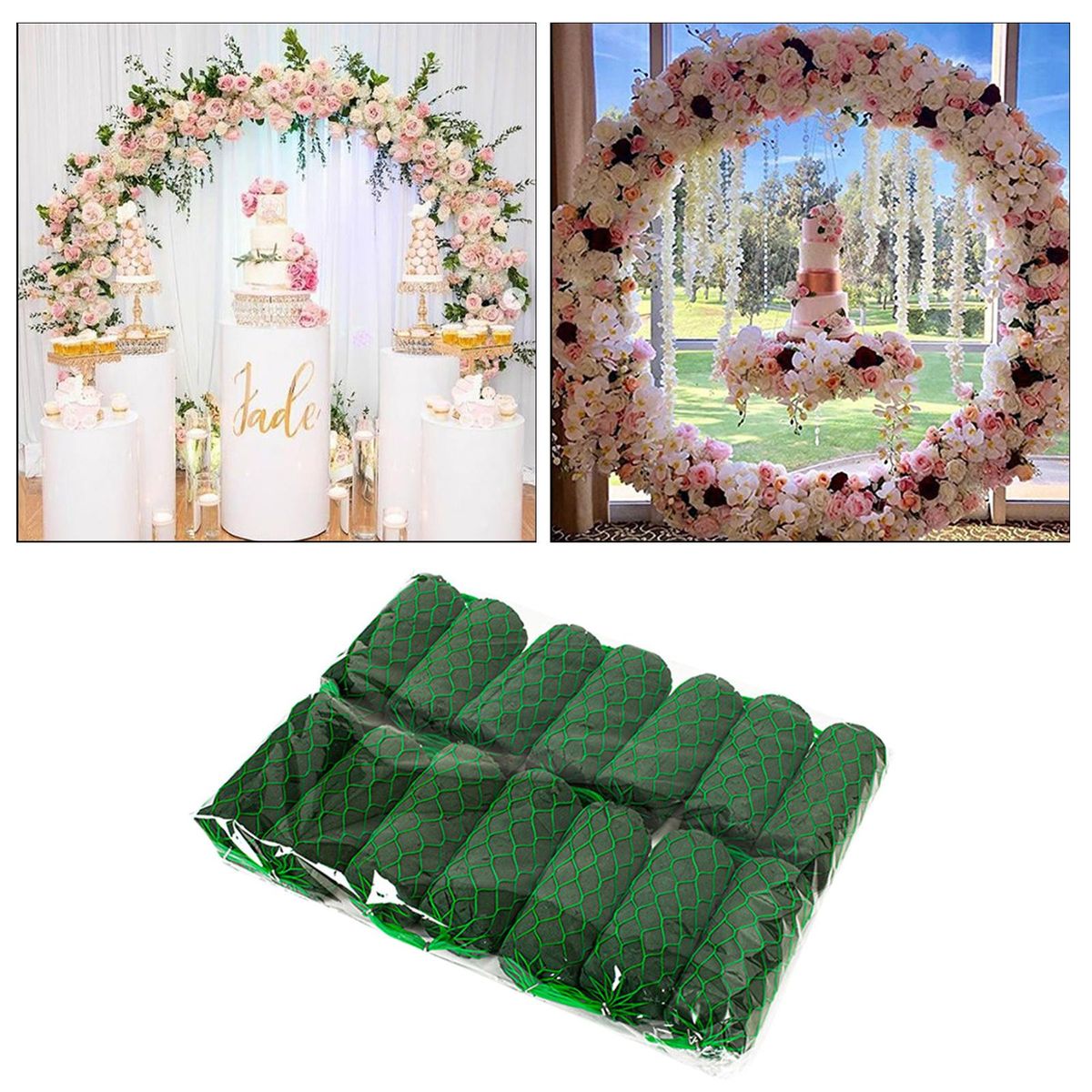 12pcs Garland Floral Arch Foam Blocks Plant Foams Base
