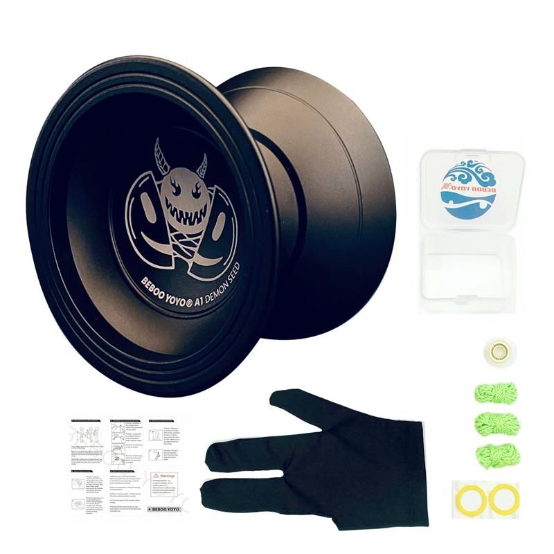 A1 Yoyo Yoyo for Beginners Aluminum Alloy YoyoEasy to Return and Practise TricksBlack