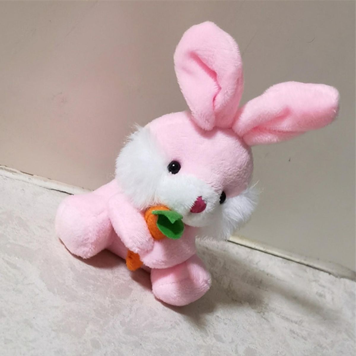 Plush Rabbit Pendant Stuffed Doll Key Ring Backpack Plush Pendant Pink