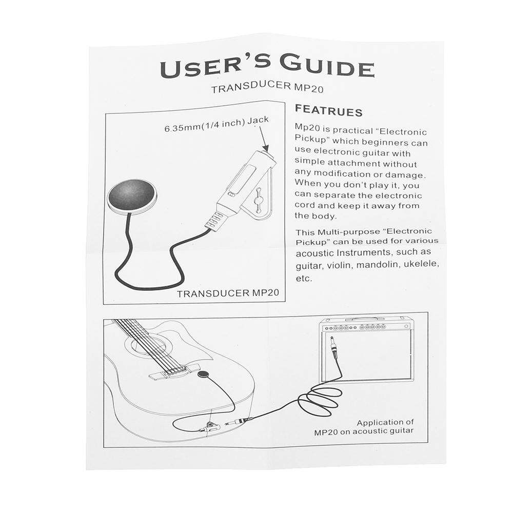 MP20/MP50 Guitar Pickup Professional Piezo Contact Microphone Pickup For Guitar Violin Banjo Mandolin Ukulel Guitar Accessories MP20