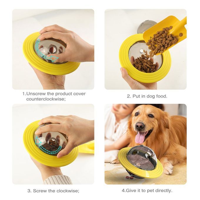 Bite Resistant Dog Toy Flying Sau Er Food  Ller Edu Ational Devi E-yellow