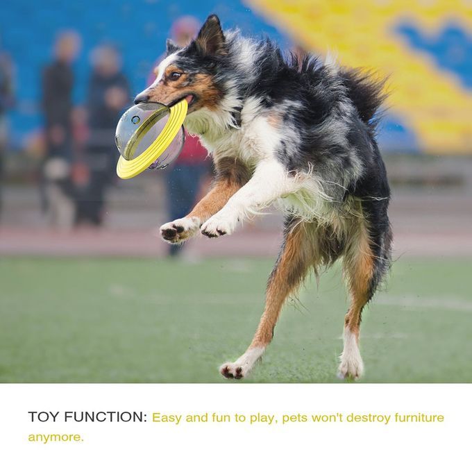 Bite Resistant Dog Toy Flying Sau Er Food  Ller Edu Ational Devi E-yellow