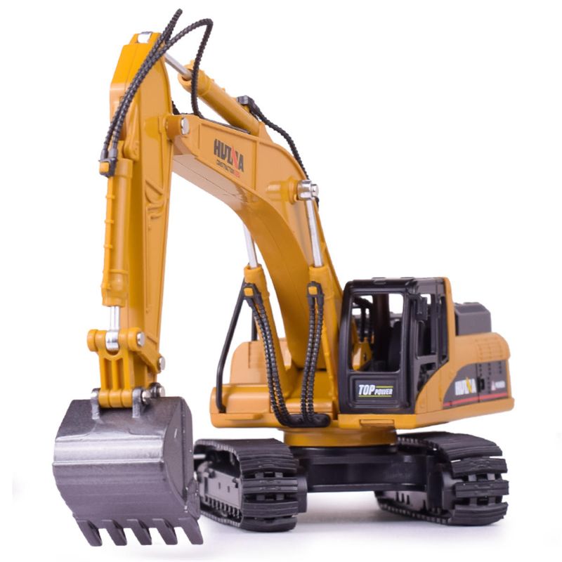 1:50 Alloy Excavator Tractor Model Boy Manual Building Toys High Simulation Engineering Digging Machine Kids Toys Play Vehicles