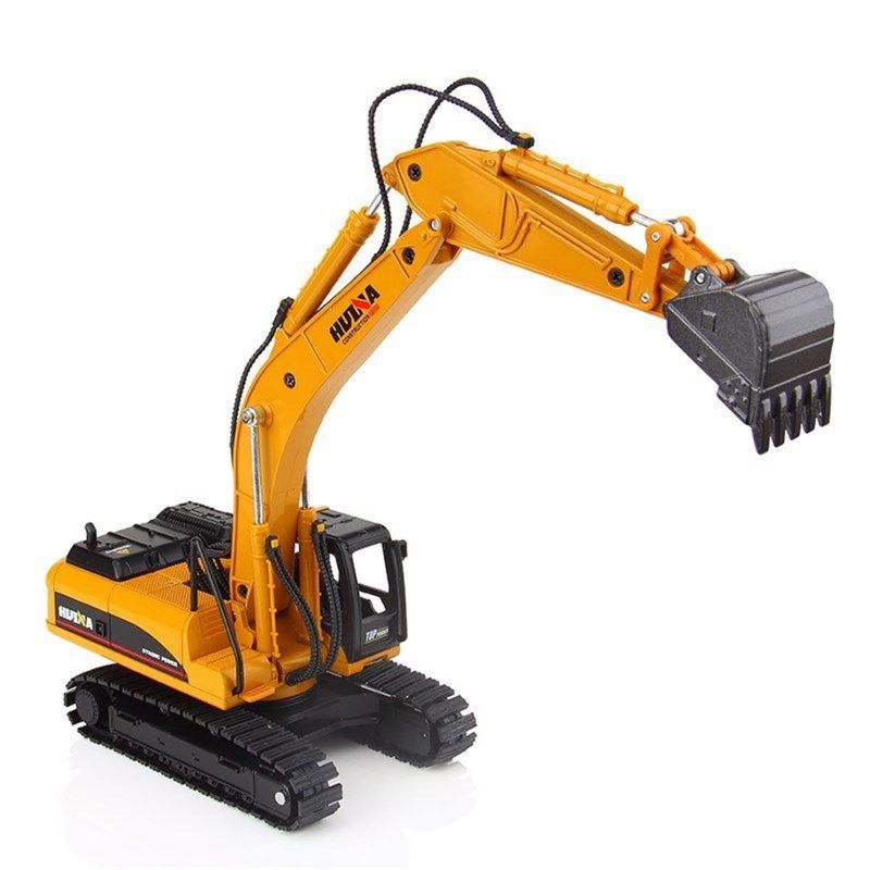 1:50 Alloy Excavator Tractor Model Boy Manual Building Toys High Simulation Engineering Digging Machine Kids Toys Play Vehicles