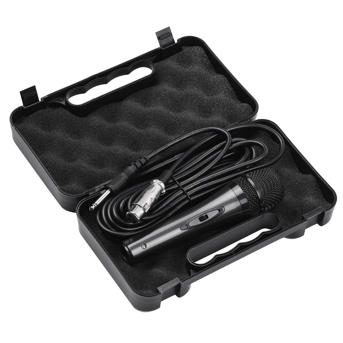 Handheld Wired Dynamic Microphone Accurate Cardioid Pickup Detachable Multifuctional for Vocal Acoustic Instruments Studio Recording Podcasting Live Streaming Hosting Speech Karaoke with 5 Meters XLR Cable Storage Case Black