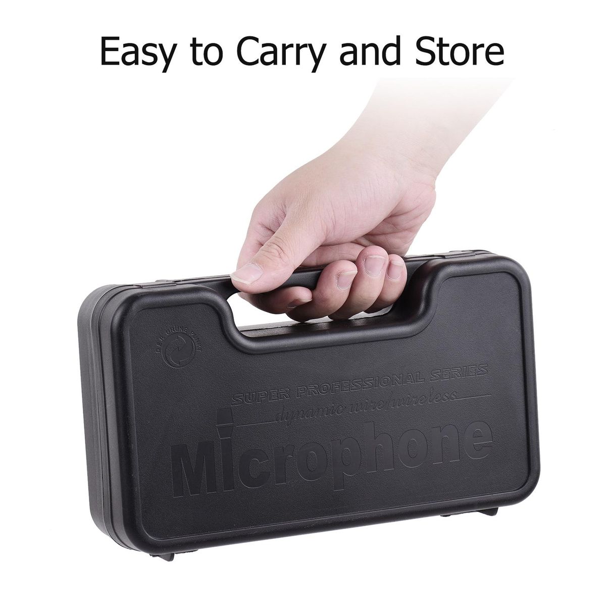 Handheld Wired Dynamic Microphone Accurate Cardioid Pickup Detachable Multifuctional for Vocal Acoustic Instruments Studio Recording Podcasting Live Streaming Hosting Speech Karaoke with 5 Meters XLR Cable Storage Case Black