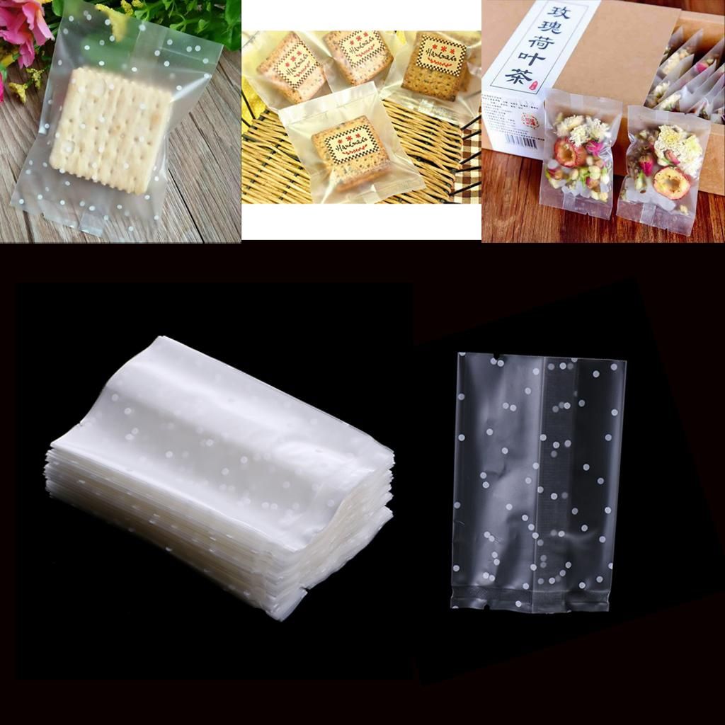 2x 100 Pieces  Biscuit Cookie Packaging Bags
