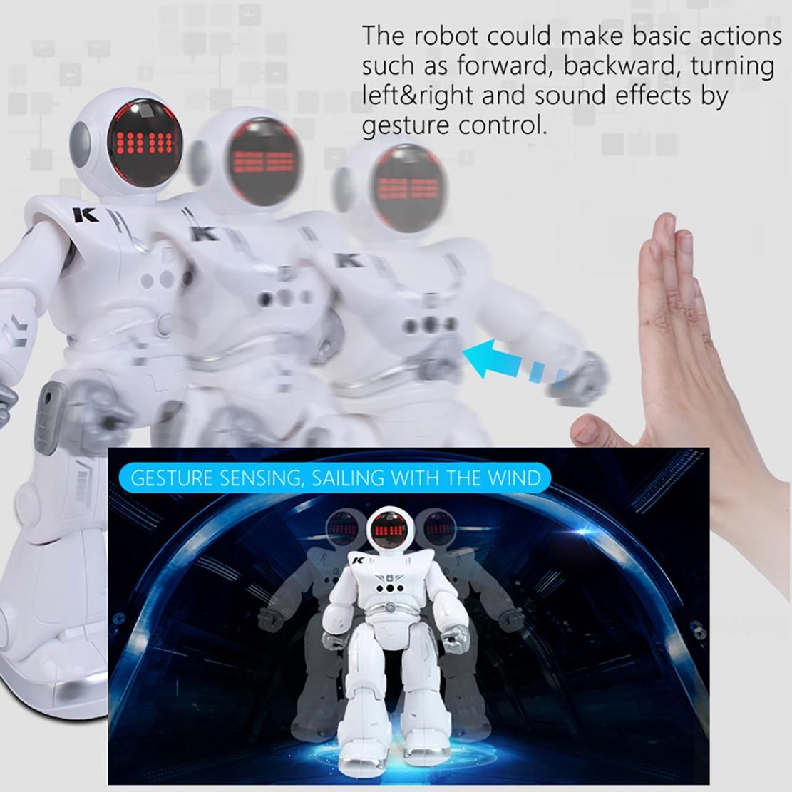 JJRC R18 Intelligent Remote Control Programming Space Robot Touch Gesture Induction Dancing Educational Children's Toy A