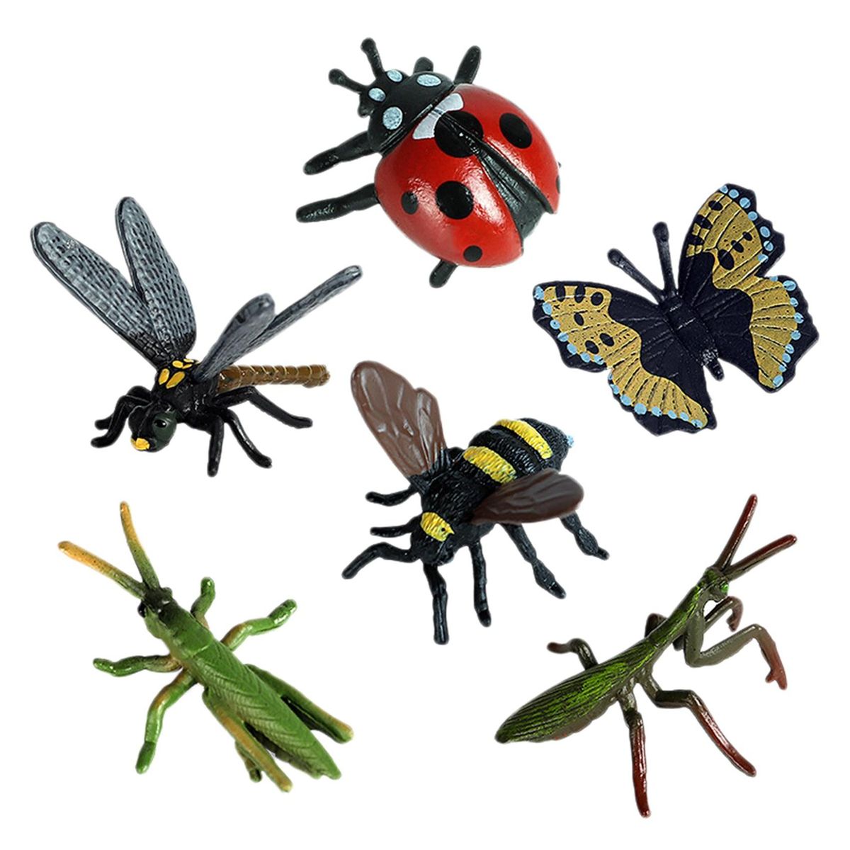 6Pcs Children's Simulation Wild Insect Animal Model Set for Children Education Insect Themed Party B