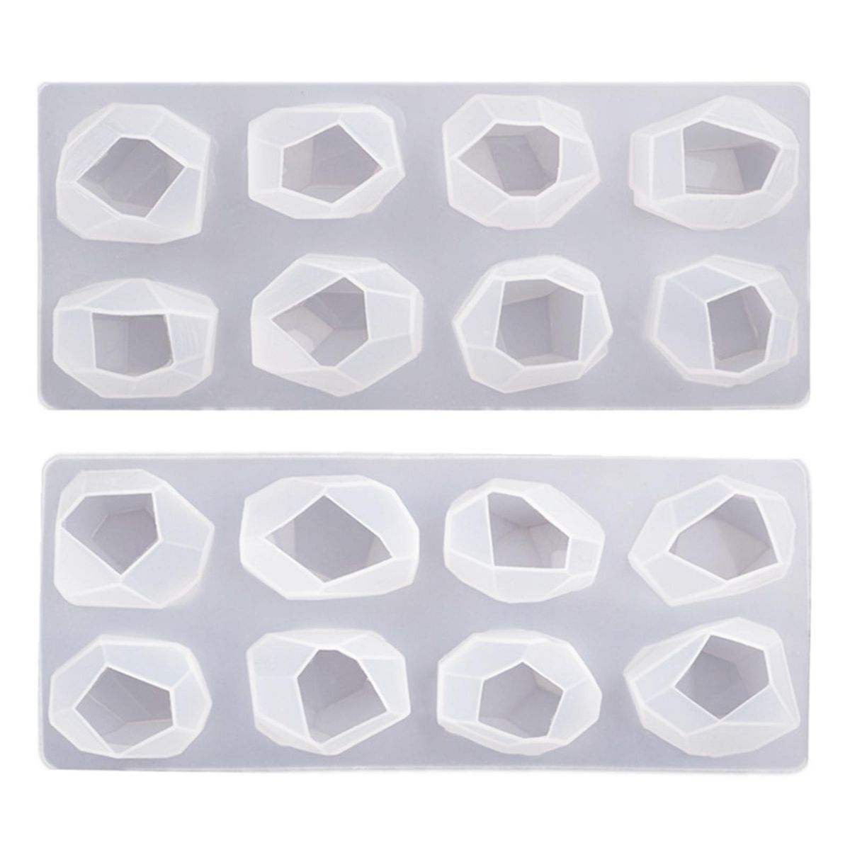 2Pcs Epoxy Resin Mold Jewelry Making Craft Clear Silicone Mold Clear
