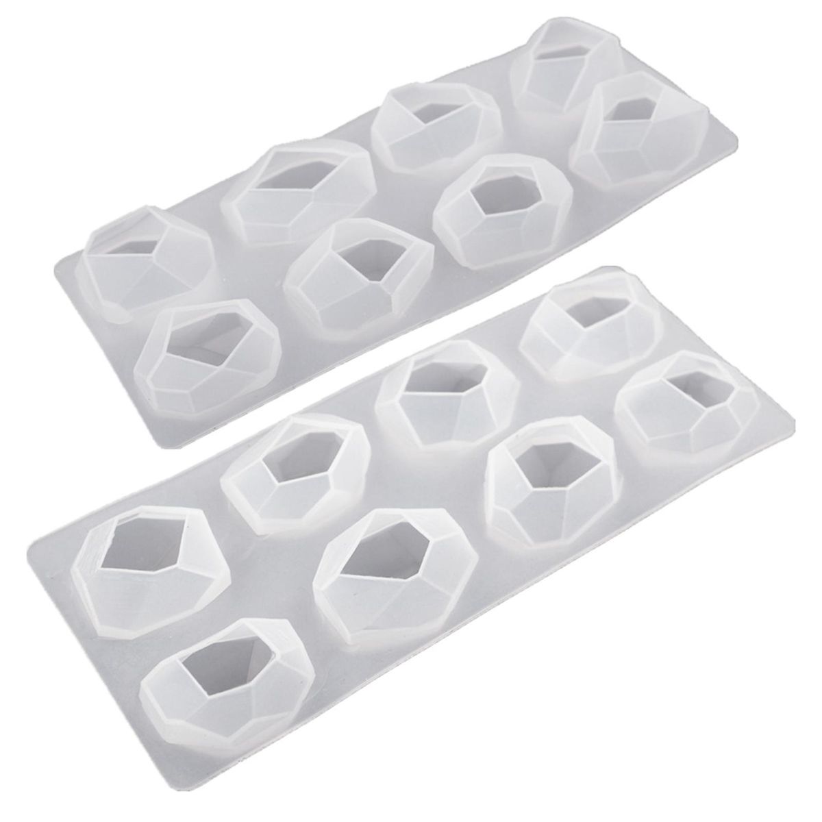 2Pcs Epoxy Resin Mold Jewelry Making Craft Clear Silicone Mold Clear