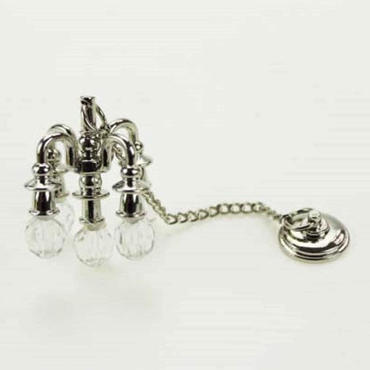 1 12 Dollhouse Miniature Mini Crystal Lamp for 1/12 Dollhouse Decor Simulation Chandelier Can Not Light Silver