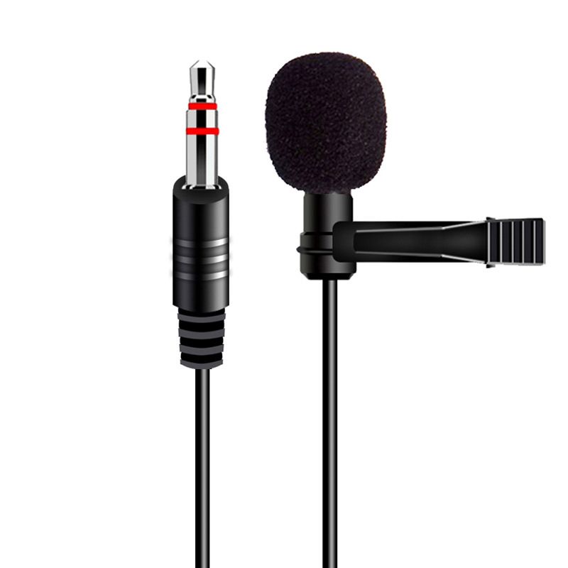Professional Lapel Microphone Audio Video Recording Mic For Mobile Phones Camera Loudspeaker Mixer Earphone Speaking Vocal Audio