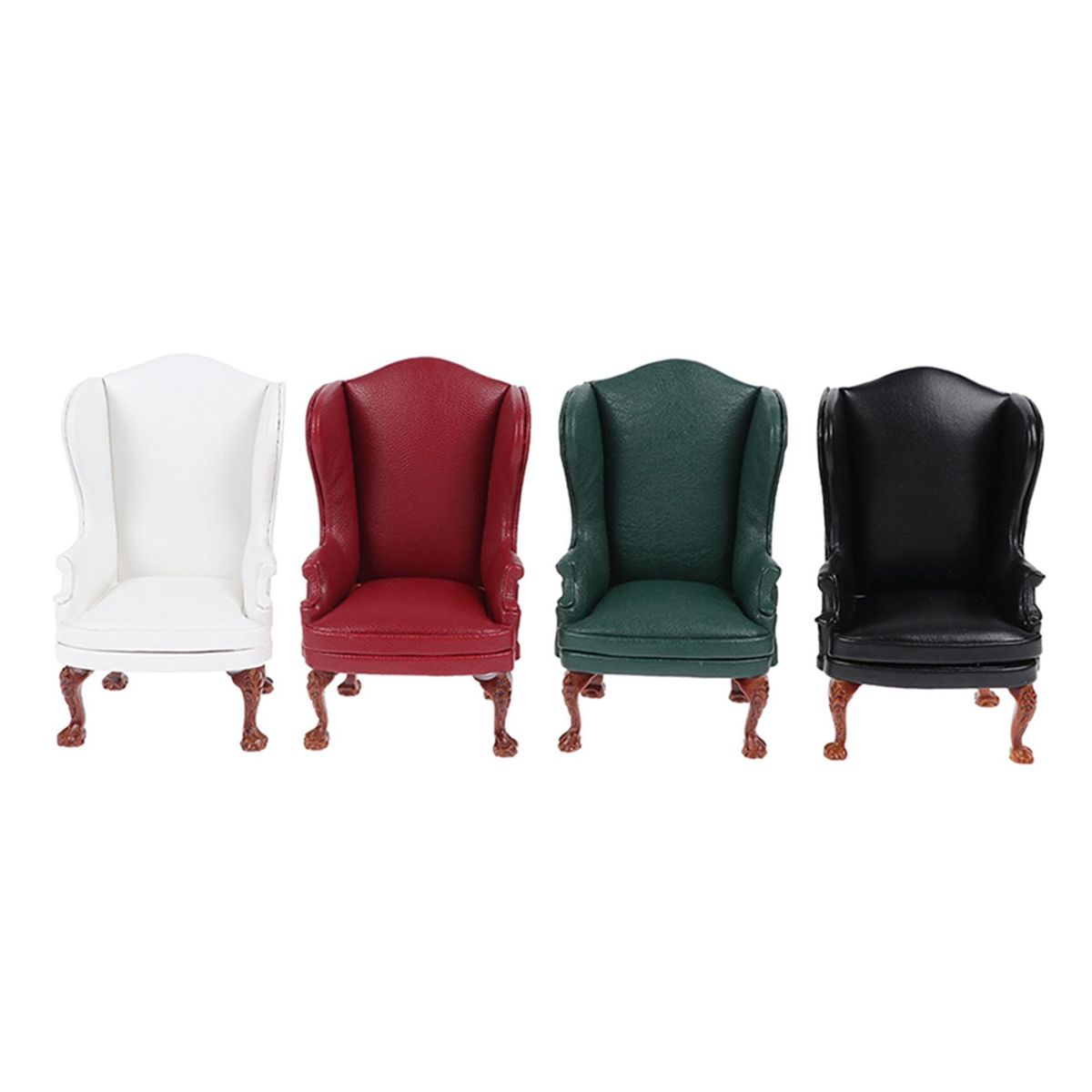 1 12 Dollhouse Mini Furniture Single Chair with Pedal for 1 12 Furniture Decoration Accessory Red