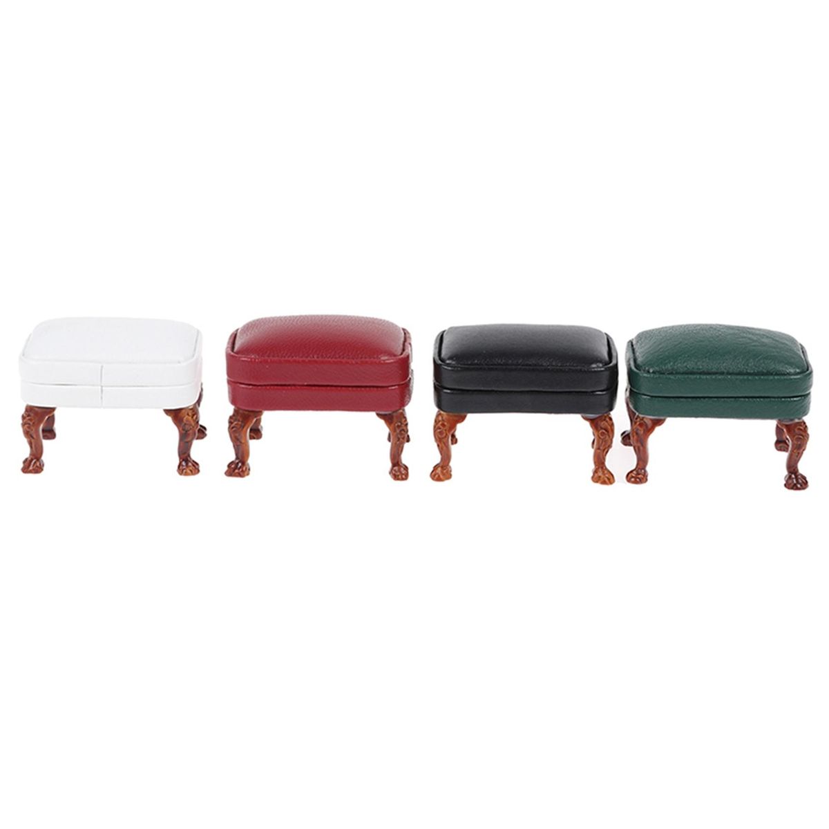 1 12 Dollhouse Mini Furniture Single Chair with Pedal for 1 12 Furniture Decoration Accessory Red