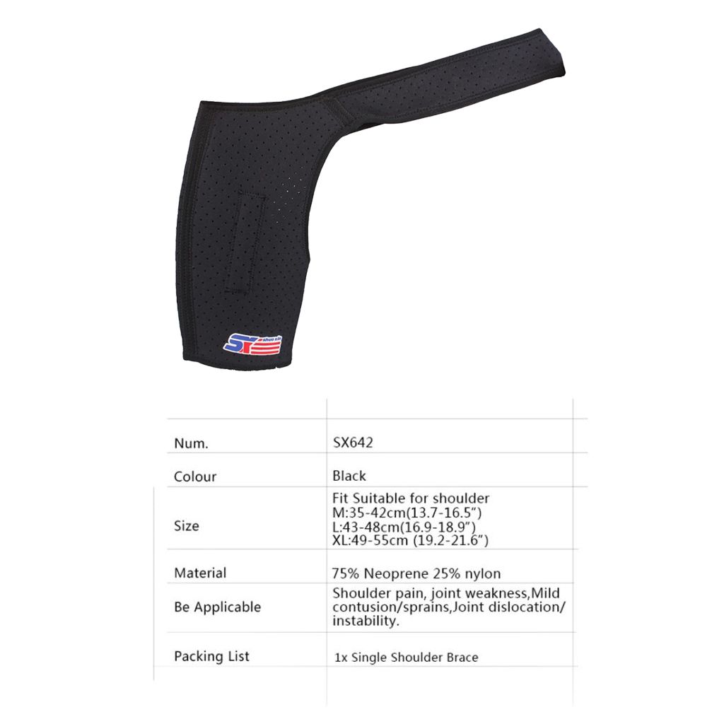 Neoprene Single Shoulder Brace Support Strap Compression Wrap Belt