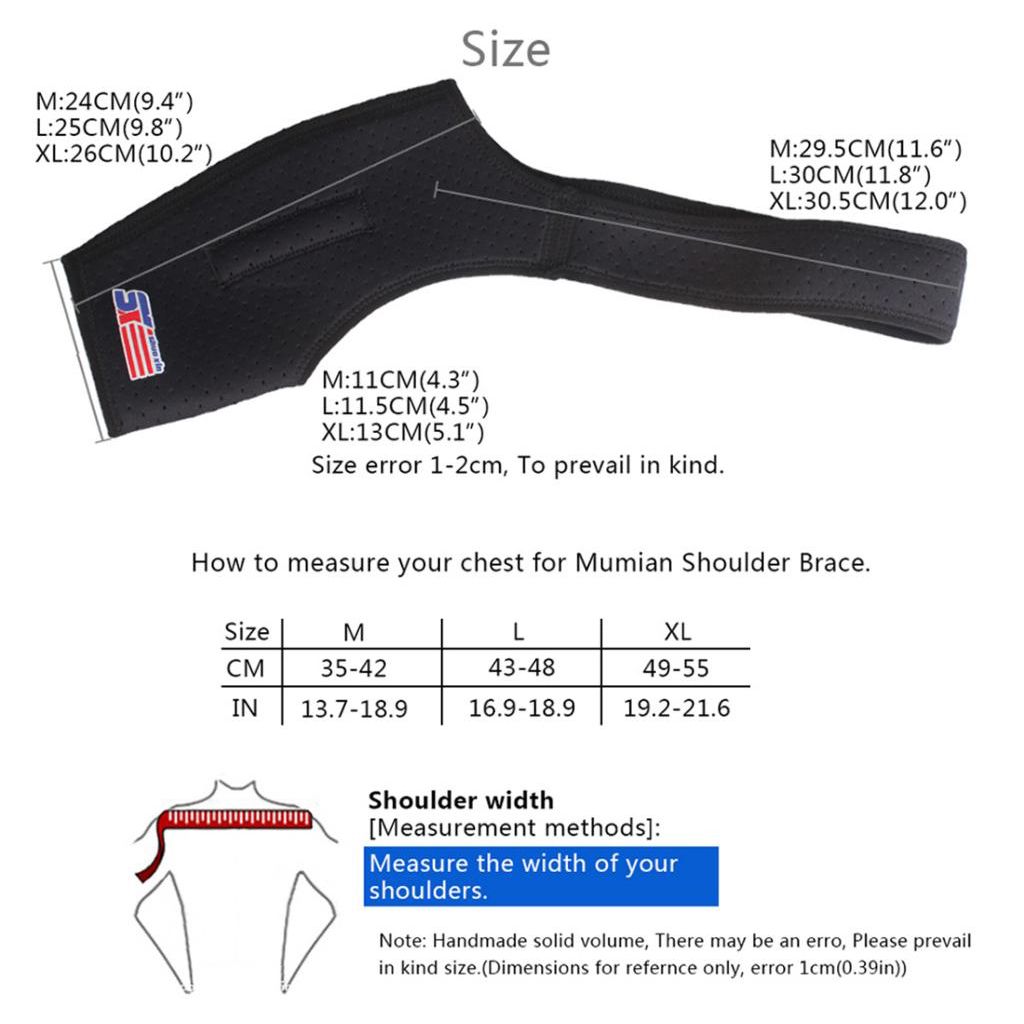 Neoprene Single Shoulder Brace Support Strap Compression Wrap Belt