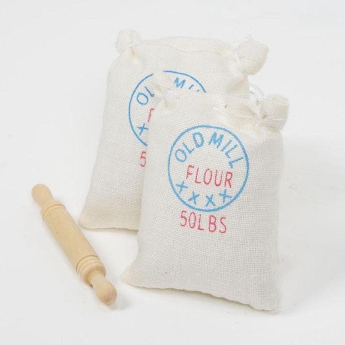 1/12 Dollhouse Flour Rolling Pin Baking Set Mini Baking Supplies Model Dollhouse Kitchen Food Accessories