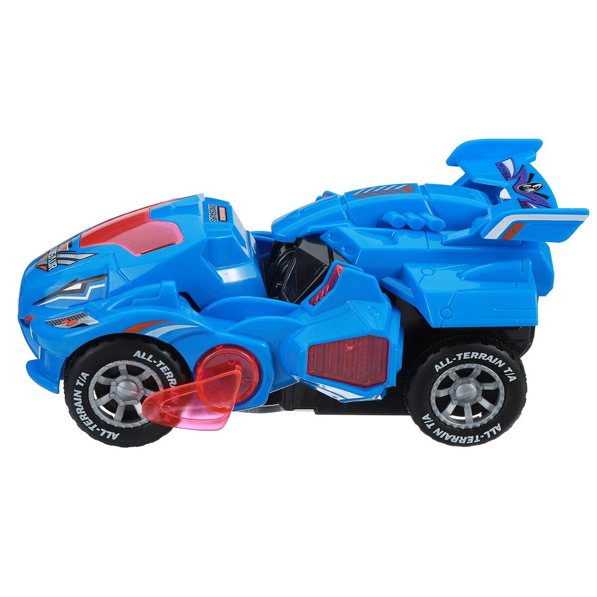 Dinosaur Toys Car With LED Light And Music Automatic Transform Dino Car For 2+ Year Old Kids Christmas Birthday Gifts Blue