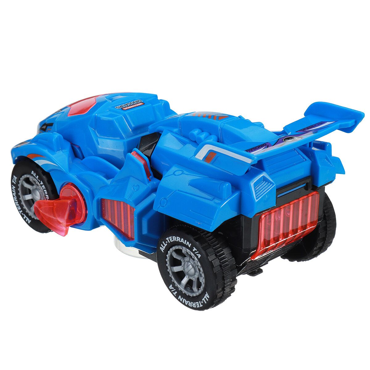 Dinosaur Toys Car With LED Light And Music Automatic Transform Dino Car For 2+ Year Old Kids Christmas Birthday Gifts Blue
