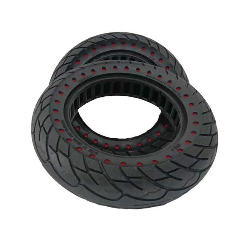 Scooter Tires Rubber Shock Absorber Non-Pneumatic Tyres for 10Inch Scooter Skateboard Tyre Solid Hole Tires